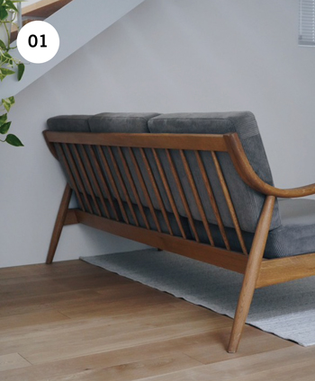 アルネソファの背面の写真