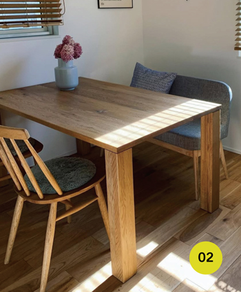 デン シンク ダイニングテーブルの写真