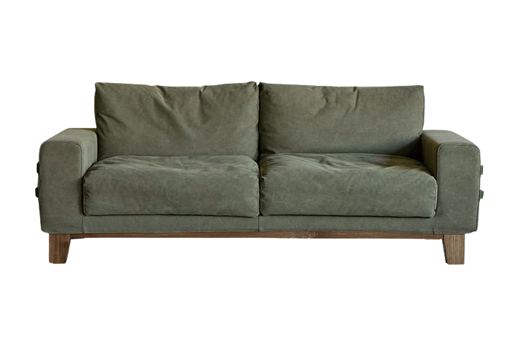 バレット 2.5人掛けソファ キャンバスグリーン