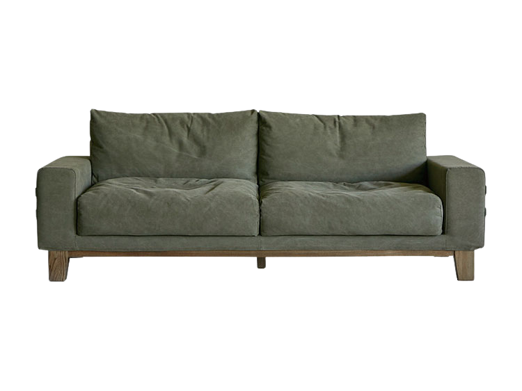 バレット 3人掛けソファ キャンバスグリーン