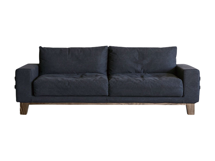 バレット 3人掛けソファ キャンバスダークグレー