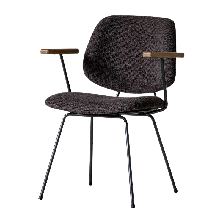 アボックダイニングチェア肘付き TIMチャコールブラウン