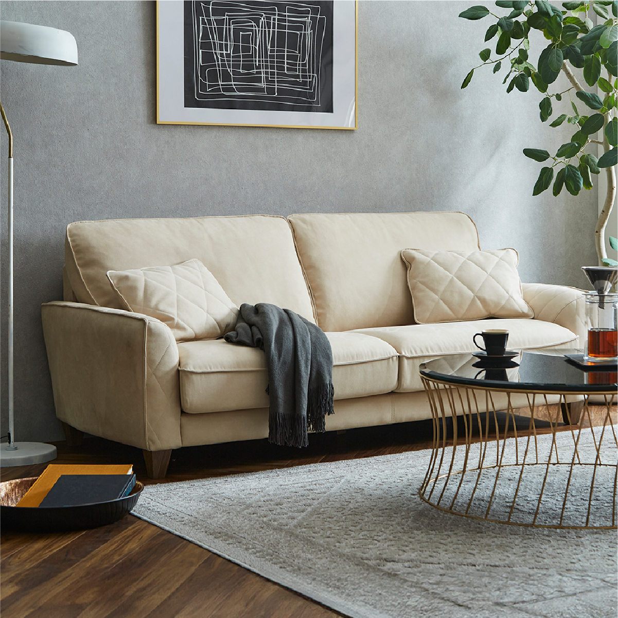 コロンバスⅡ　2人掛けソファ　幅164cm