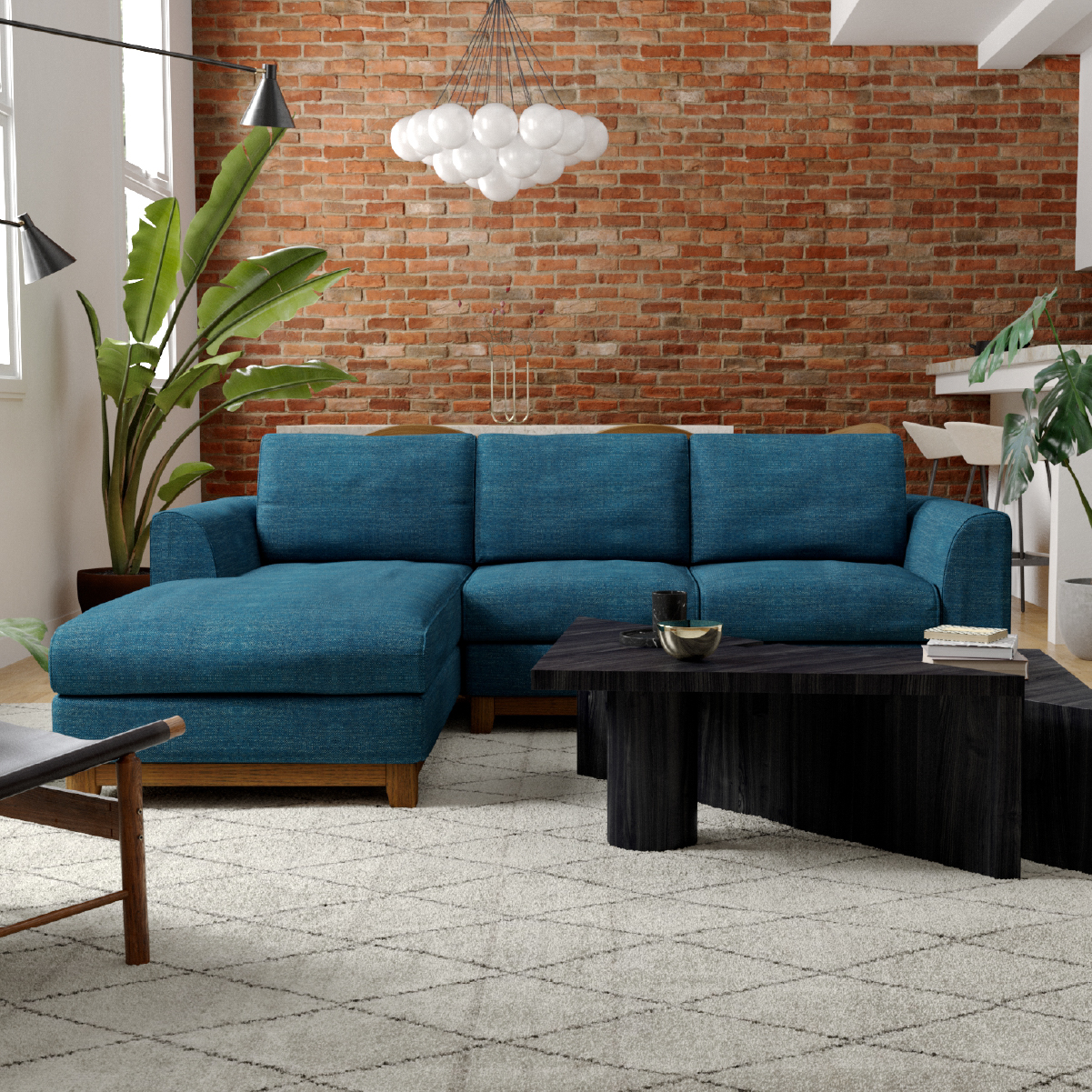 ブリスト　右カウチソファ　幅240cm