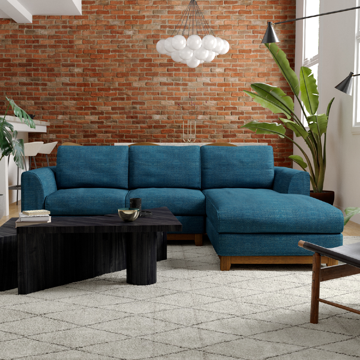 ブリスト　左カウチソファ　幅240cm