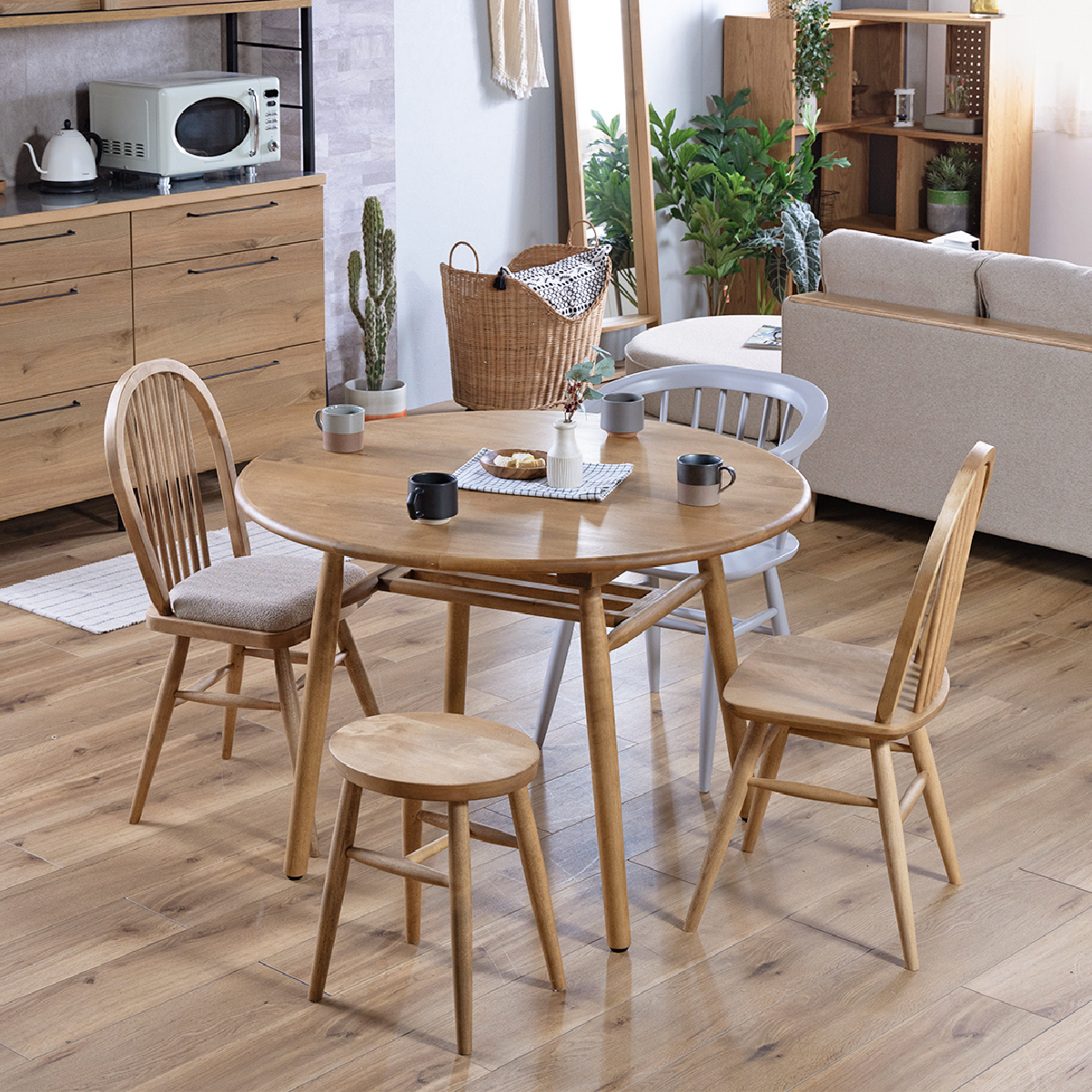 ロジー 円形 ダイニングテーブル