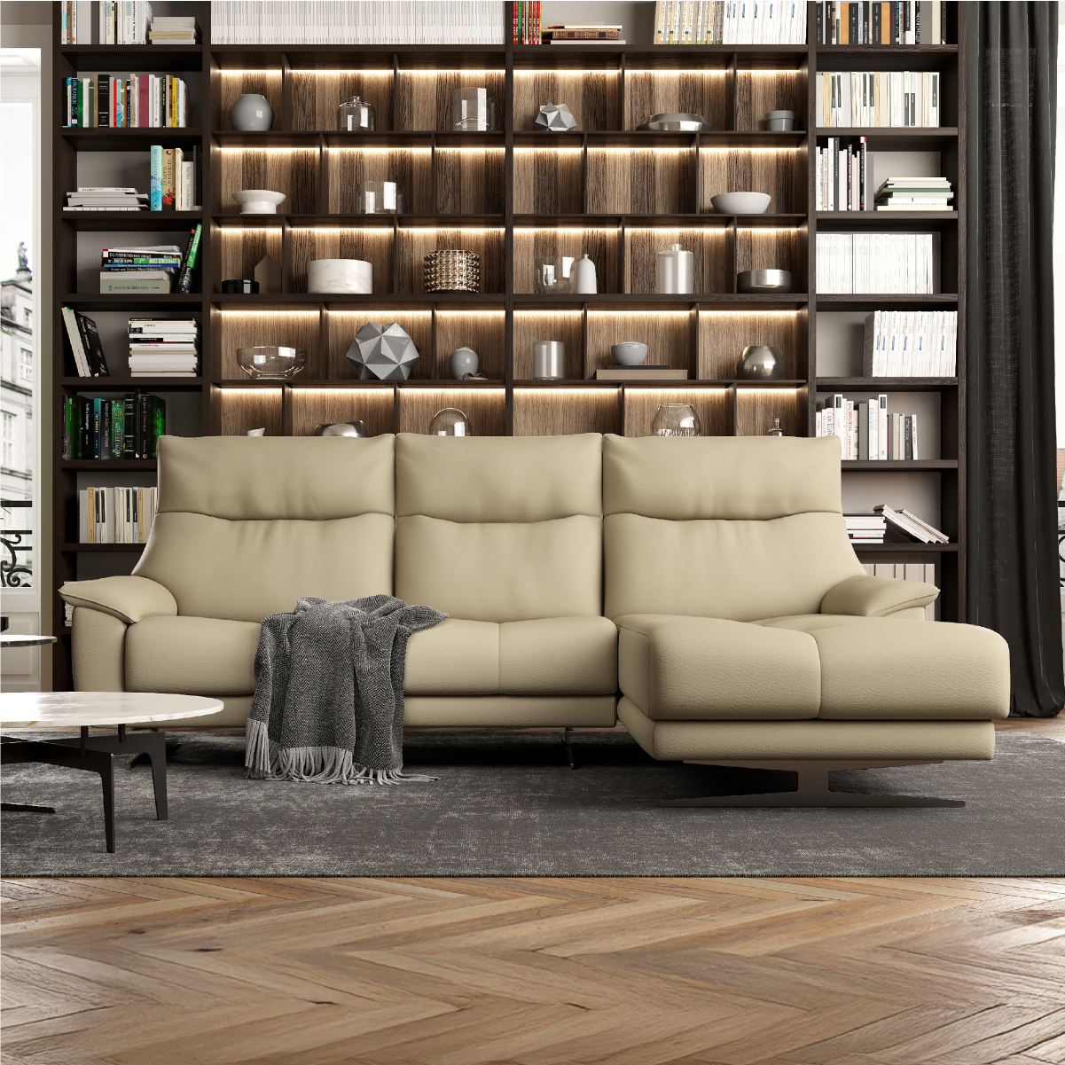 ライベラA ステン脚 カウチソファ