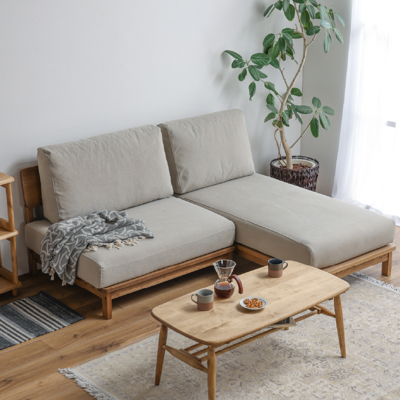 マナー④ スモールカウチソファ 幅173cm カバーリング ファブリック