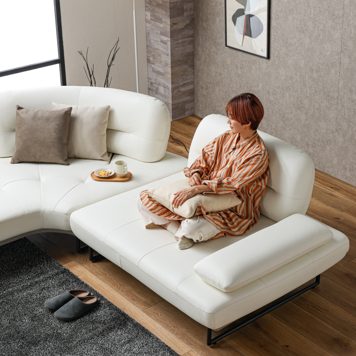 ラルス 右スモールカウチ 幅240cm ｜家具・インテリア通販の関家具【公式】