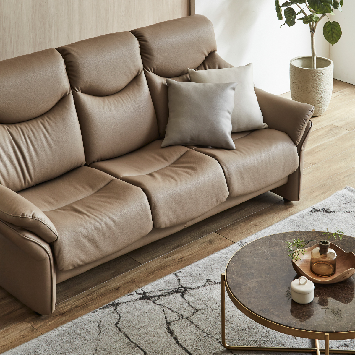 モナート 3人掛けソファ 幅198cm