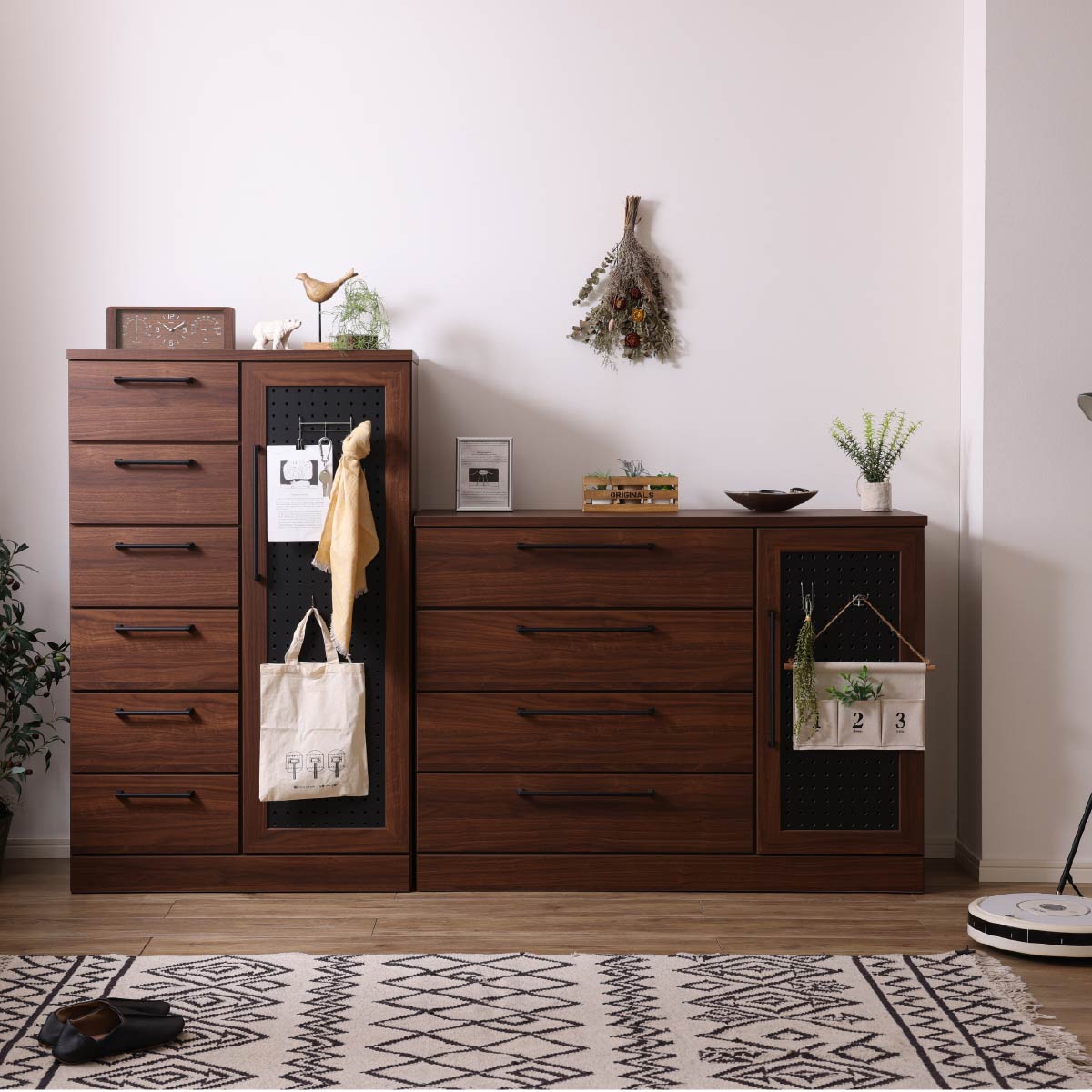 120Lキャビネット ﾌｧｰｽﾄ (OAK/WH) ｜家具・インテリア通販の関家具【公式】