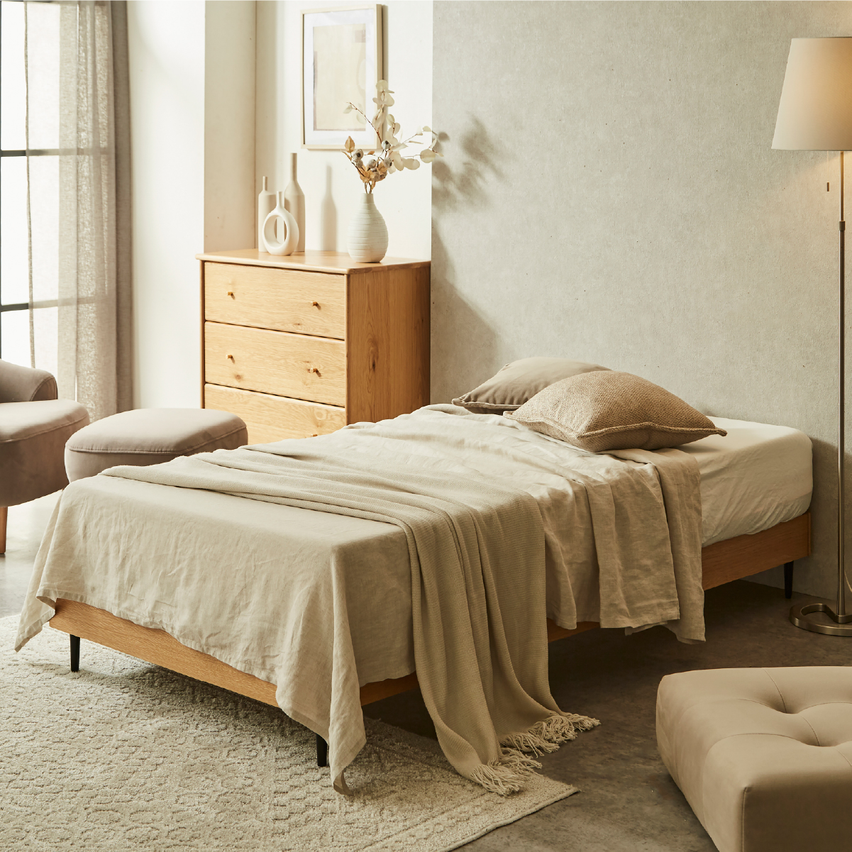 ナタリス ベッドフレーム 鉄脚タイプ｜家具・インテリア通販の関家具