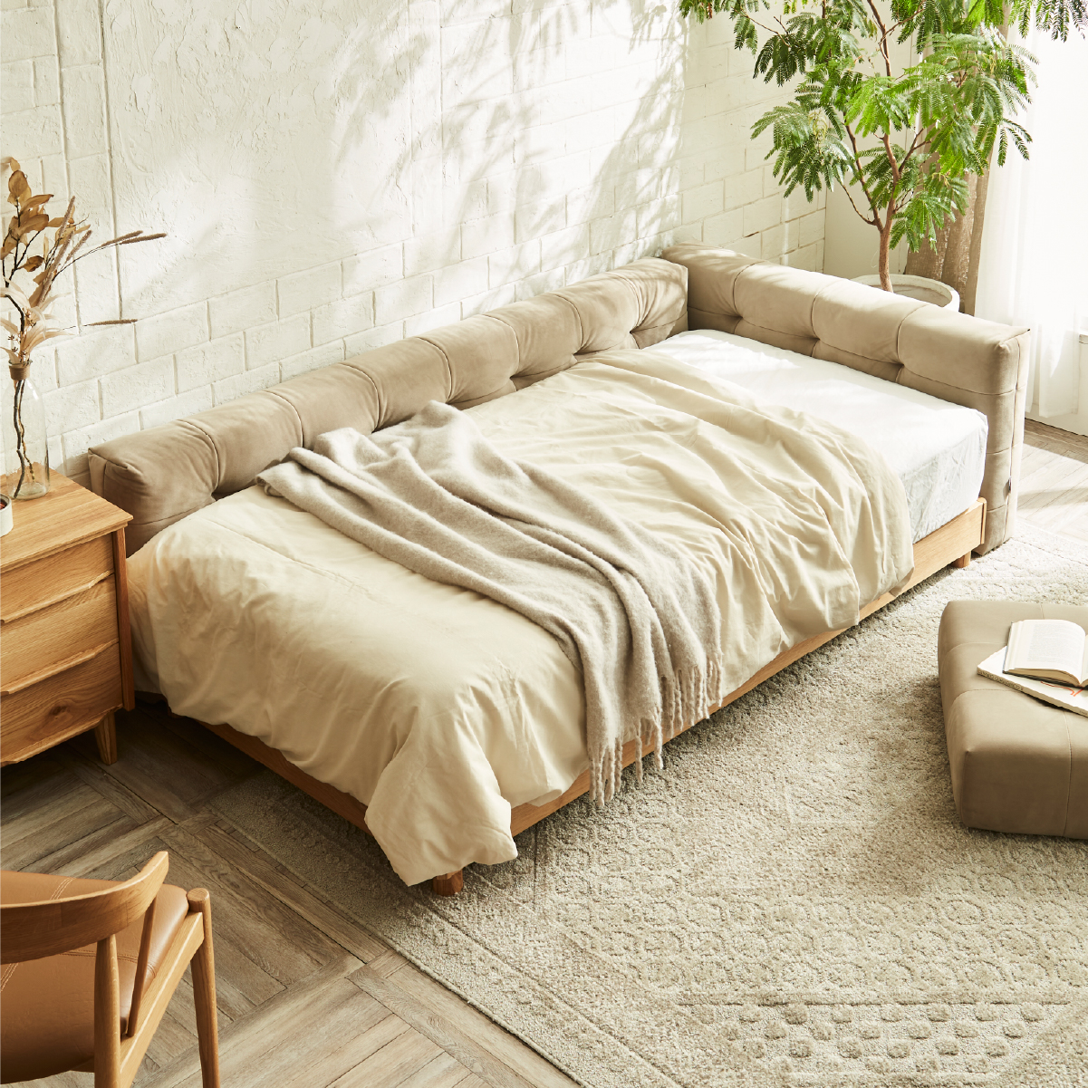 ナタリス ベッドフレーム 木脚タイプ｜家具・インテリア通販の関家具