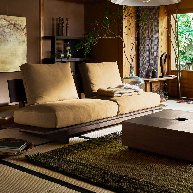 ヌシ ３人掛けソファ 2シータータイプ オーク