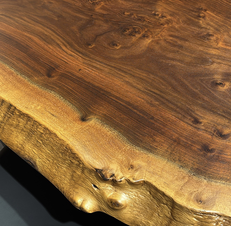 一枚板　クラロウォールナット(杢)　C-221-1　(W210cm)　ダイニングテーブル