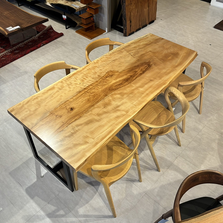 一枚板　トチ　CN-980-2706　（W200cm）　ダイニングテーブル