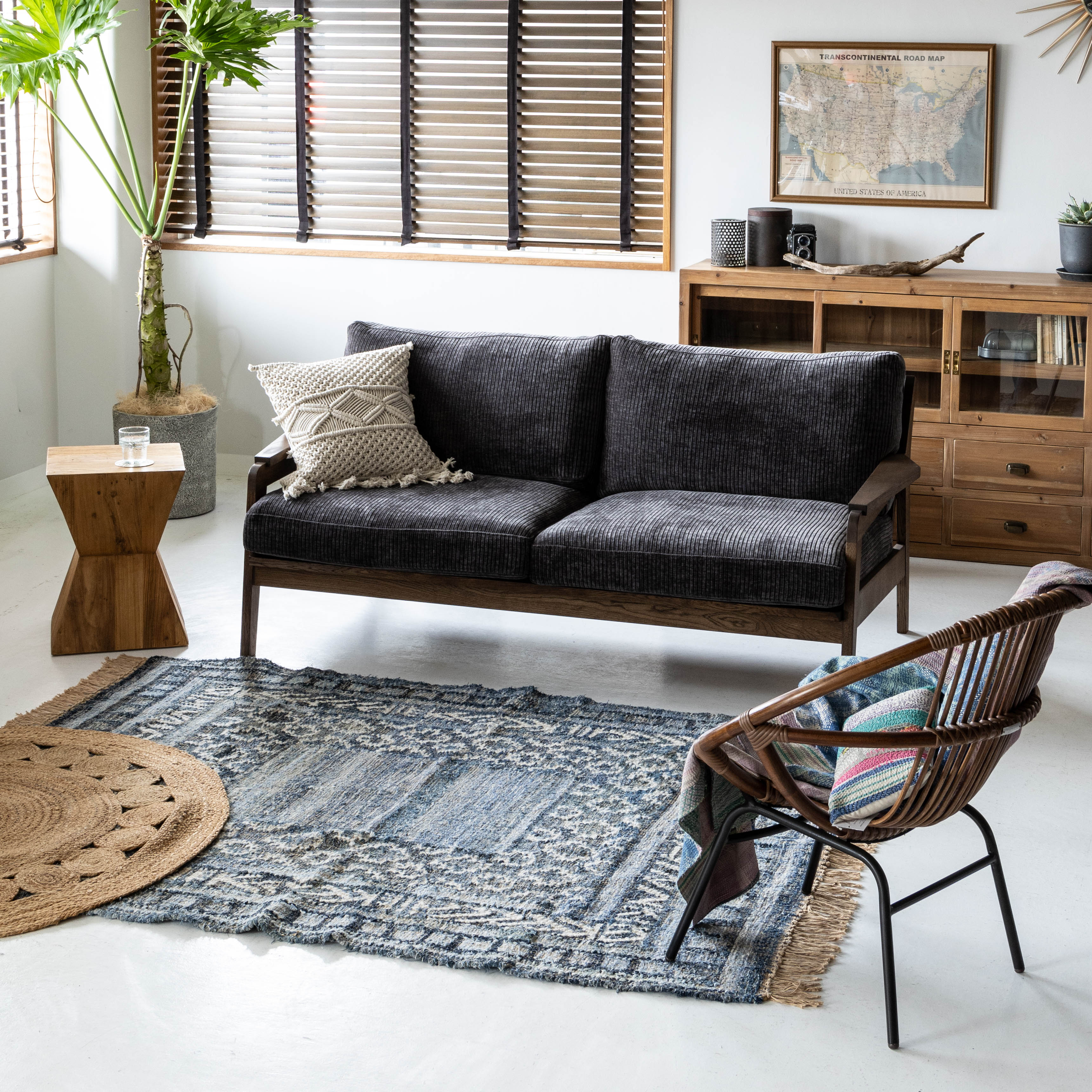 デニムキリム ラグ