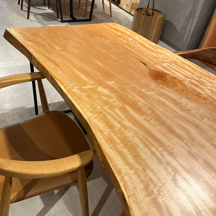 一枚板　トチ(杢)　CN-C1003-2812　(W225cm)　ダイニングテーブル