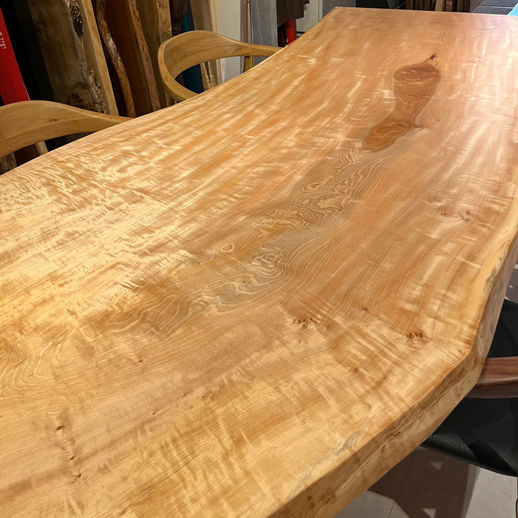 一枚板　トチ(杢)　CN-C1003-2812　(W225cm)　ダイニングテーブル
