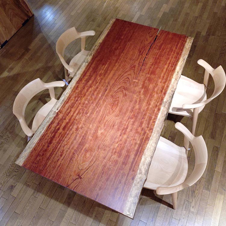 一枚板　ブビンガ　726-11-2　(W180cm)　アウトレット品　ダイニングテーブル