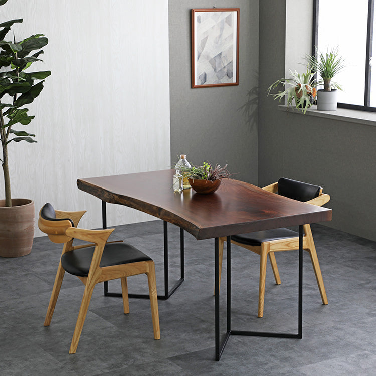 【ダイニング/デスク用】 L型鉄脚　ブラック　※2本1組