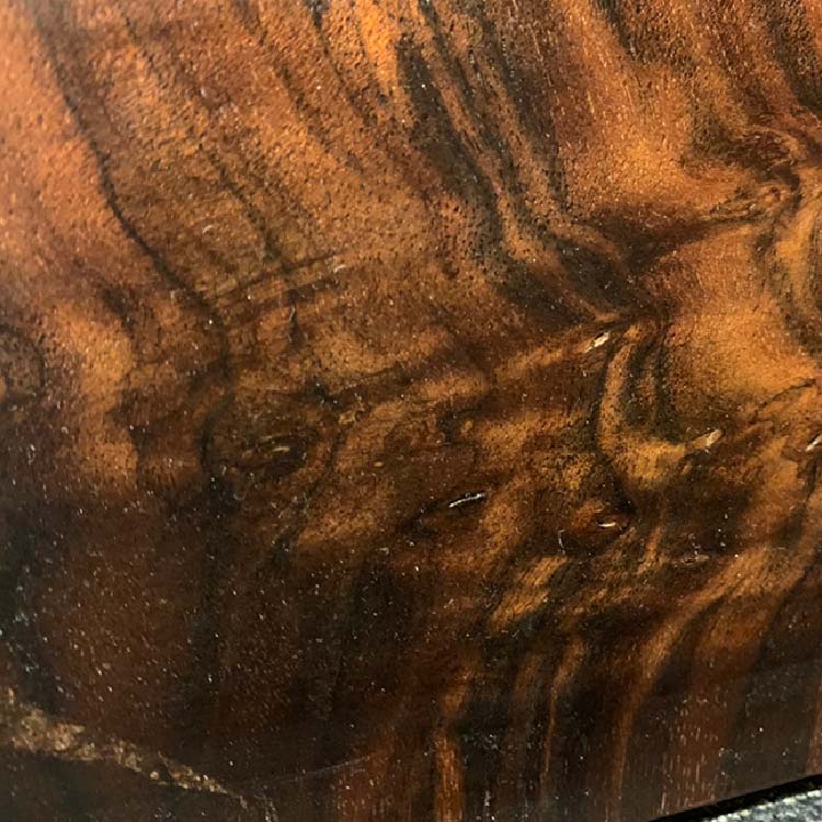 【SOLD OUT】一枚板　クラロウォールナット　P7-7　(W190cm)（杢）ダイニングテーブル