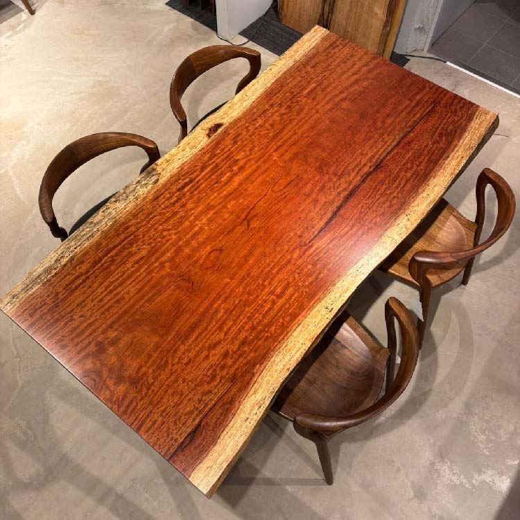 【SOLD OUT】一枚板　ブビンガ　564-2/2-7-2　（W180cm）　ダイニングテーブル