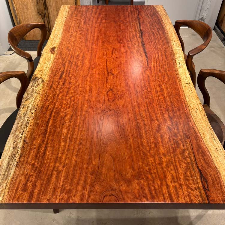 【SOLD OUT】一枚板　ブビンガ　564-2/2-7-2　（W180cm）　ダイニングテーブル
