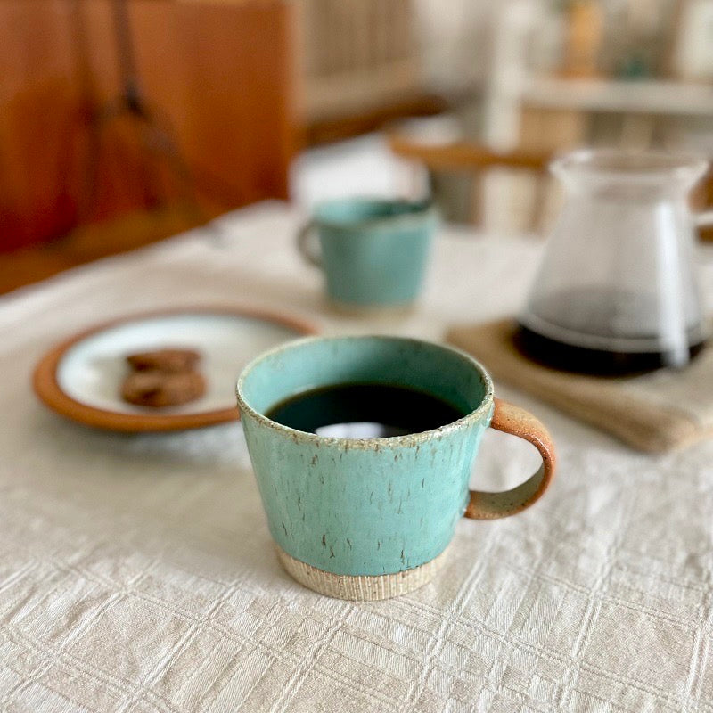 ターコイズブルーペアマグ