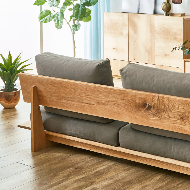 ヌシ ３人掛けソファ 2シータータイプ オーク