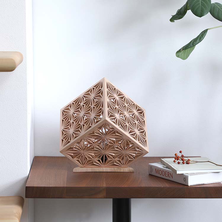 組子照明 キューブ