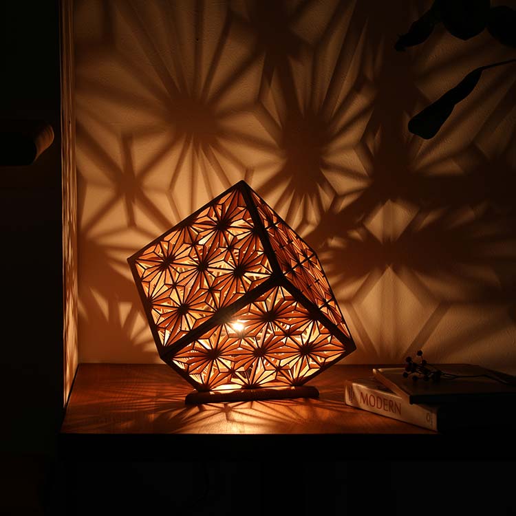 組子照明 キューブ