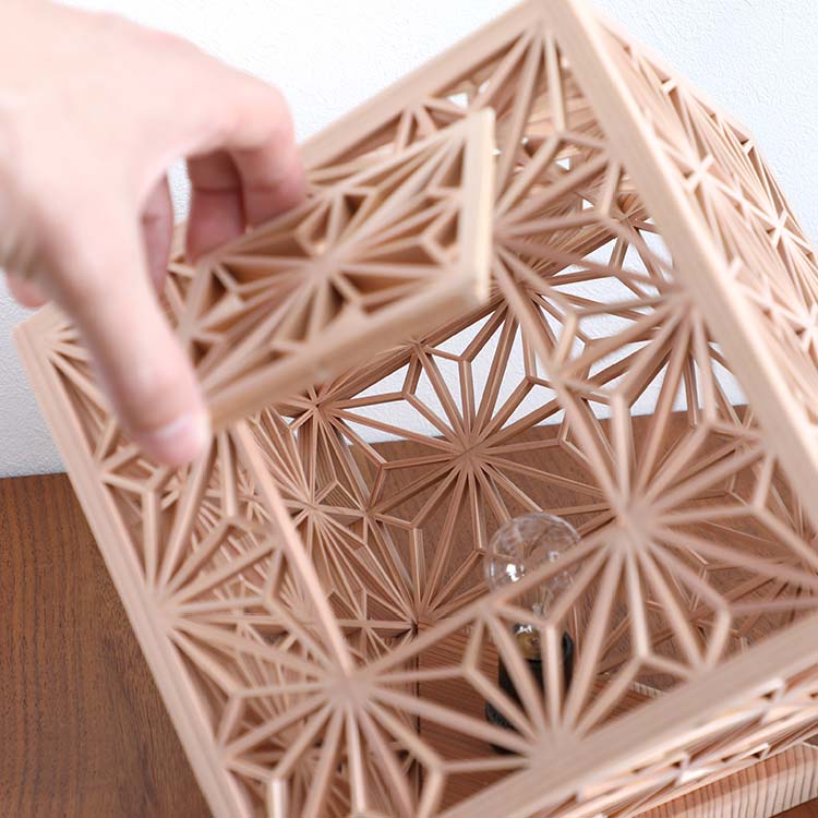 組子照明 キューブ