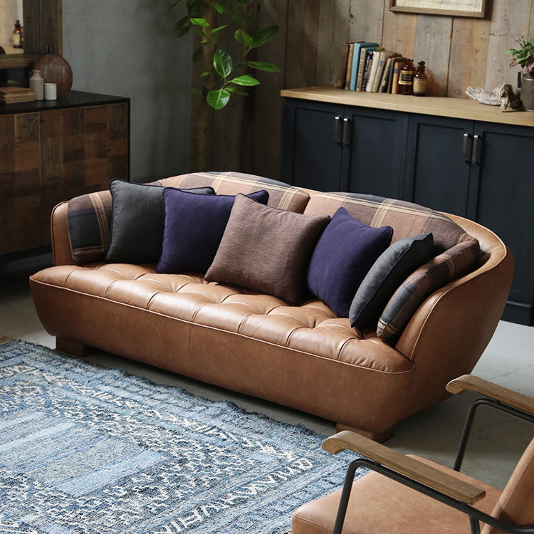 オピアムソファ 1人掛け リサイクルレザーキャメル