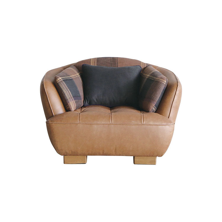 オピアムソファ 1人掛け リサイクルレザーキャメル