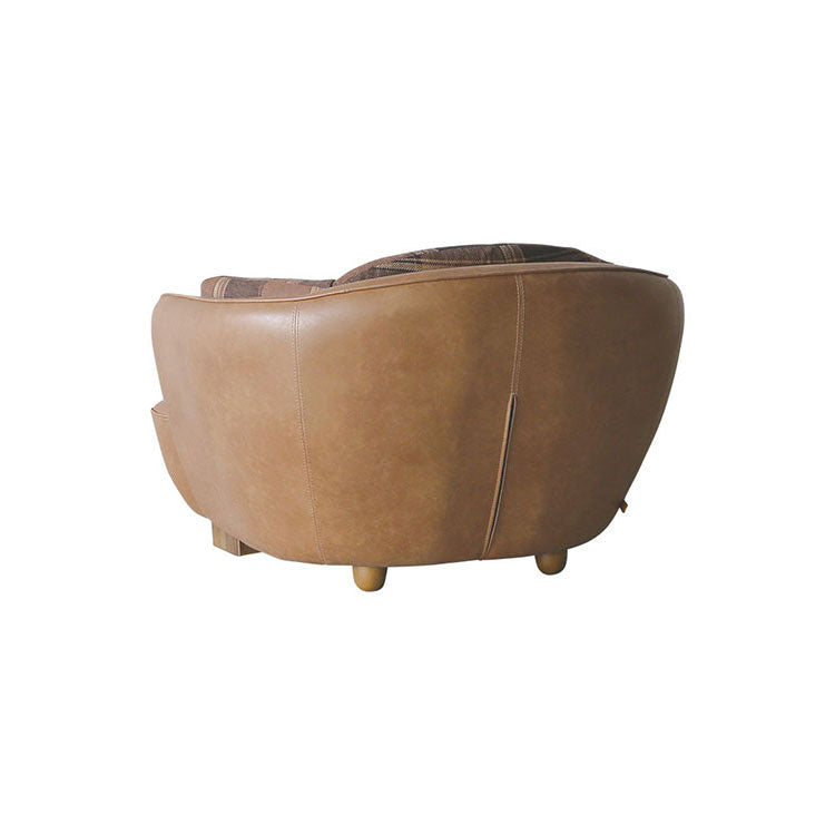 オピアムソファ 1人掛け リサイクルレザーキャメル