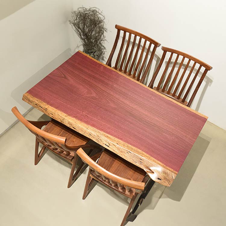 【SOLD OUT】一枚板　パープルハート　604-3/3-5-2　(W150cm)　アウトレット品