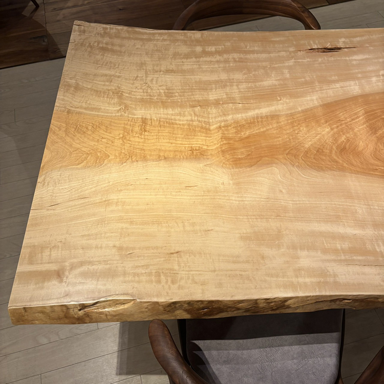 一枚板　トチ(杢)　1207-6　(W210cm)　ダイニングテーブル