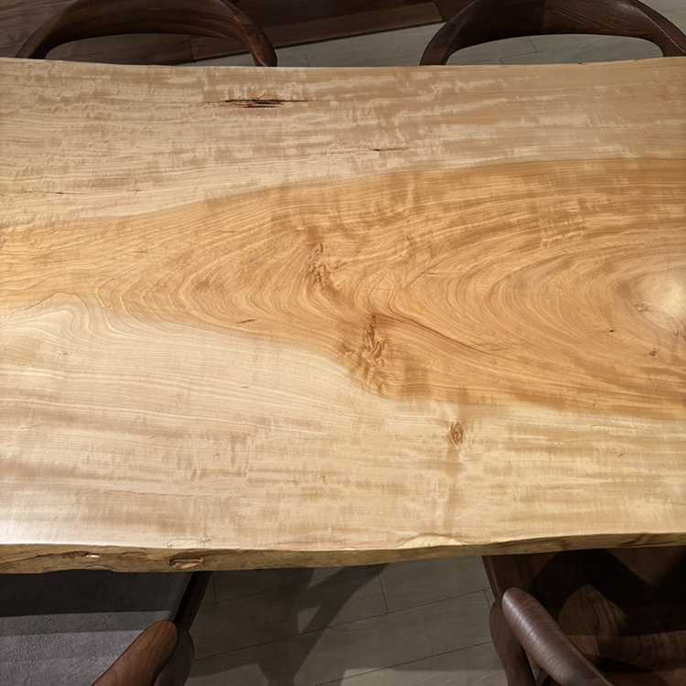 一枚板　トチ(杢)　1207-6　(W210cm)　ダイニングテーブル