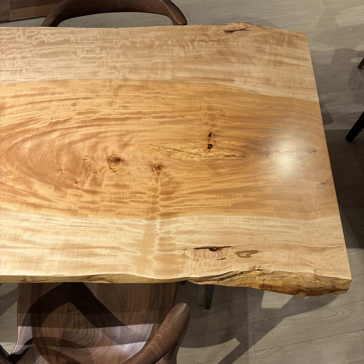 一枚板　トチ(杢)　1207-6　(W210cm)　ダイニングテーブル