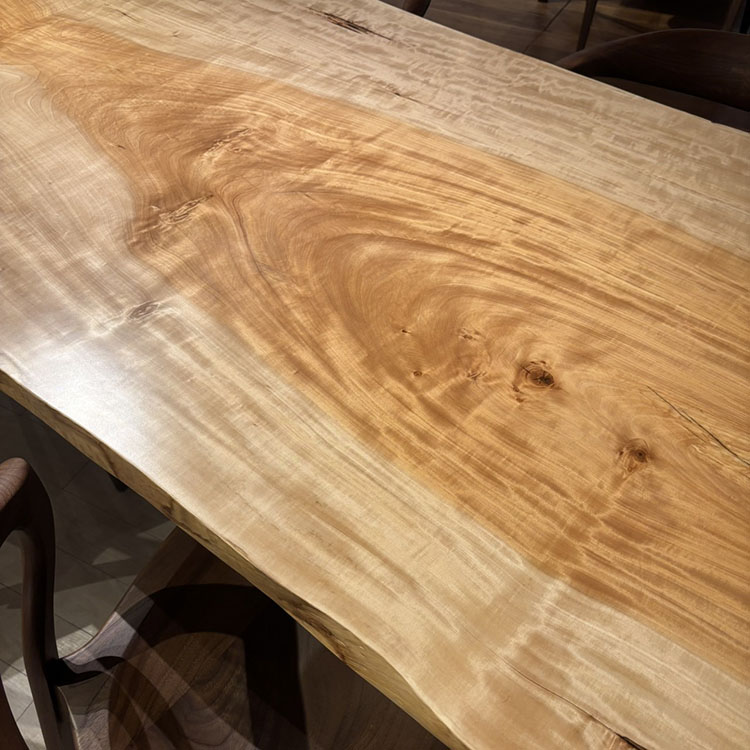 一枚板　トチ(杢)　1207-6　(W210cm)　ダイニングテーブル