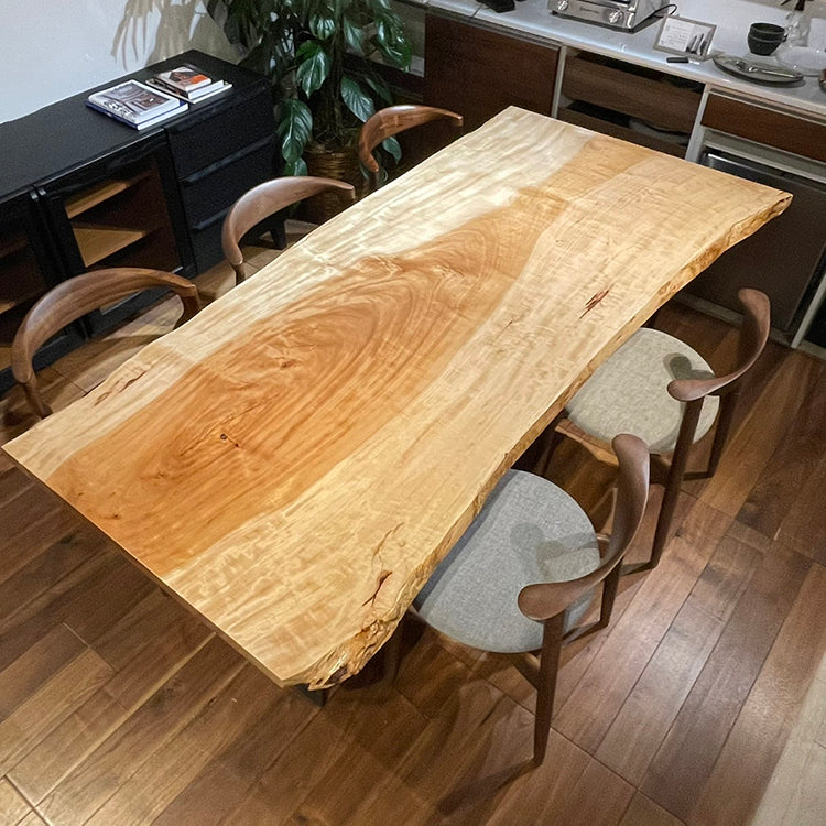 一枚板　トチ(杢)　1207-6　(W210cm)　ダイニングテーブル