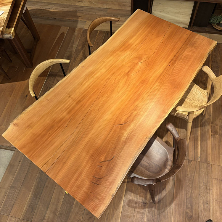 一枚板　カツラ　2051-10-1　（W200cm）　アウトレット品　ダイニングテーブル