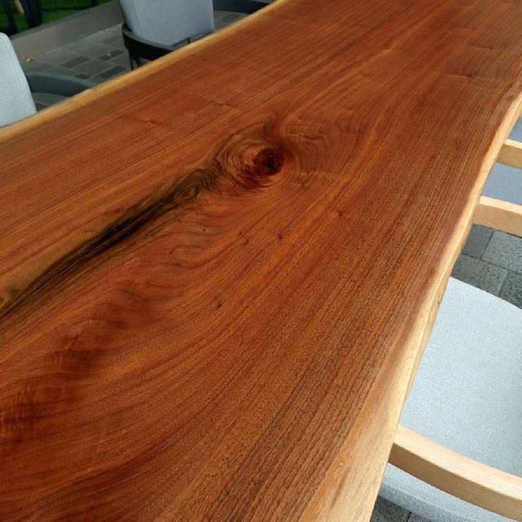 一枚板　ウォールナット　40313-12　(W220cm)　ダイニングテーブル