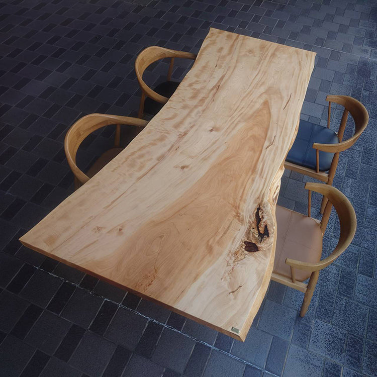 【SOLD OUT】一枚板　トチ(杢)　227-8　(W210cm)　ダイニングテーブル