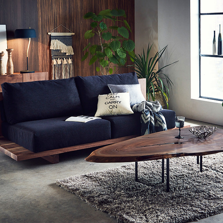 【ローテーブル用】MDスチール脚Ⅱ　ブラック　※2本1組