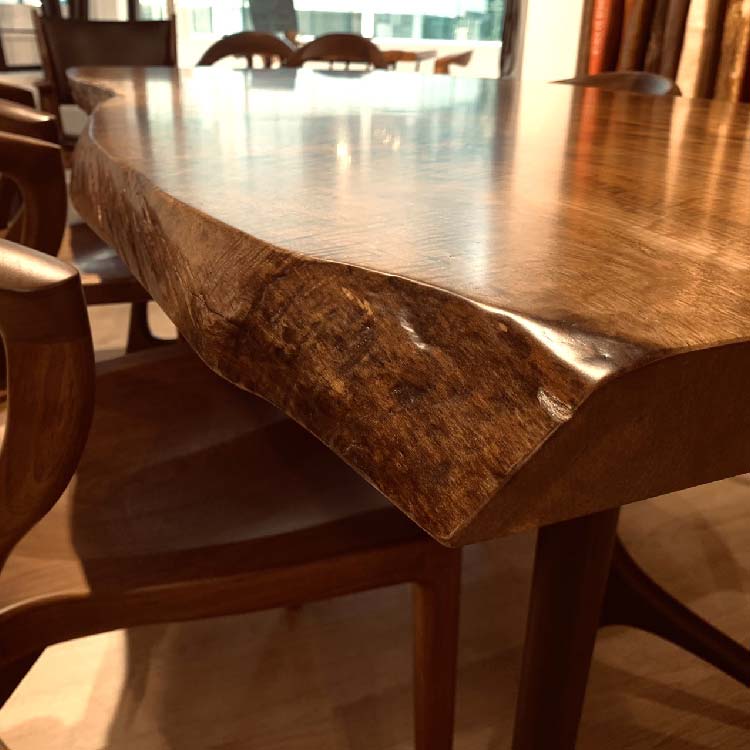 一枚板　バストゥーンウォールナット　363-2/2-9　(W180cm)　ダイニングテーブル