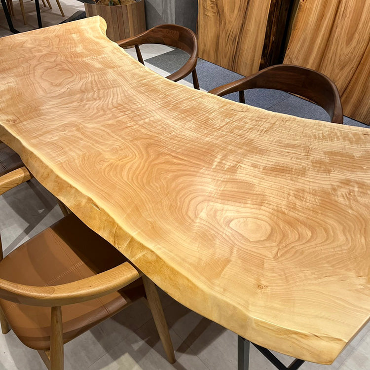 一枚板　トチ(杢)　844-1/2-18　(W215cm)　ダイニングテーブル