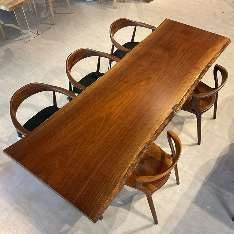 一枚板　ウォールナット　169-4-2　(W235cm)　アウトレット品　ダイニングテーブル