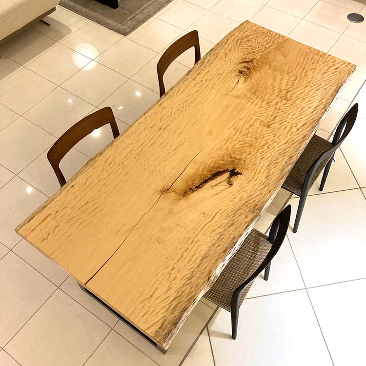 【SOLD OUT】一枚板　アフリカンシカモア(杢)　HN-2082-3006-2　(W190cm)